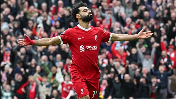 Salah comemora gol do Liverpool