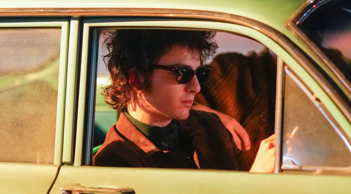 Timothée Chalamet como Bob Dylan