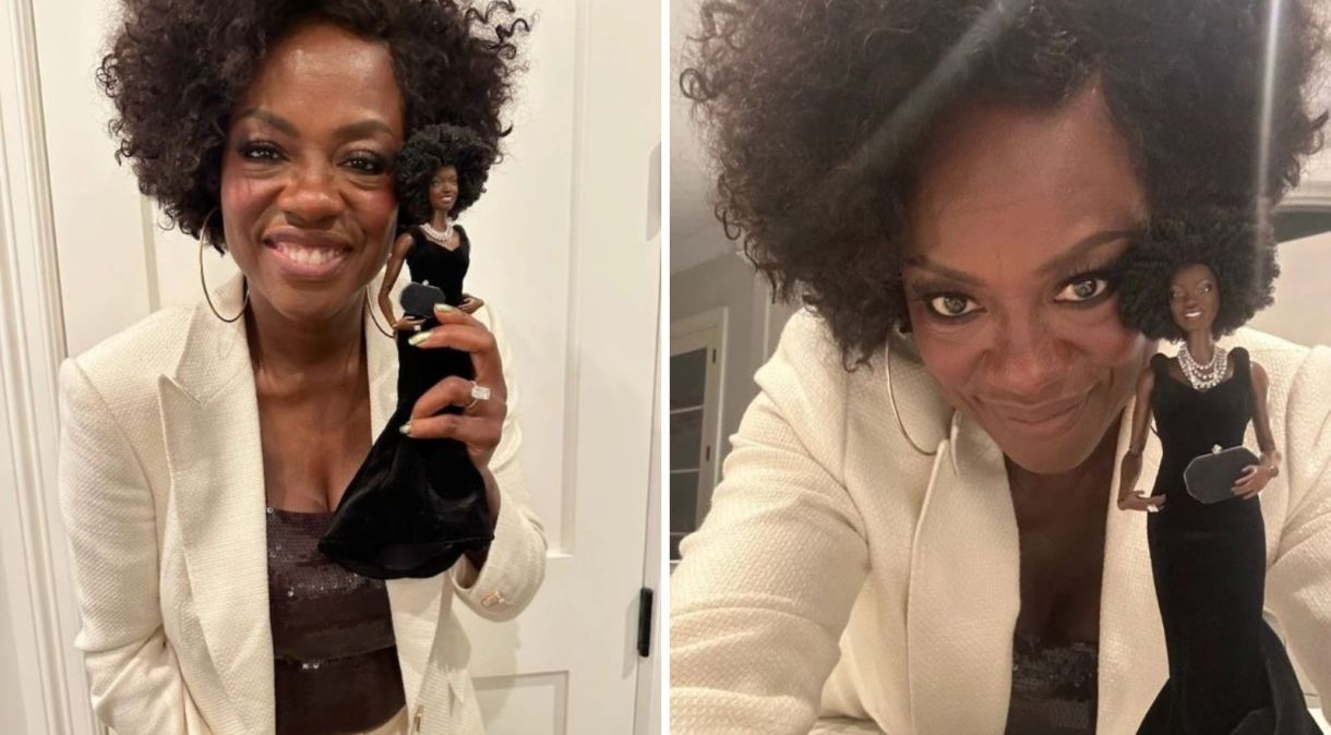 Viola Davis celebra boneca Barbie em sua homenagem