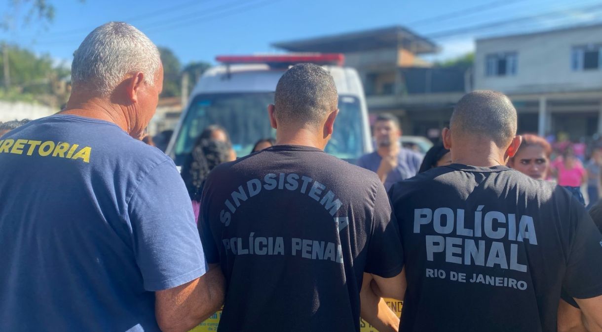 Policiais penais faziam manifestação quando tudo aconteceu