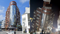 Veja o antes e o depois de prédios atingidos pelo terremoto em Taiwan