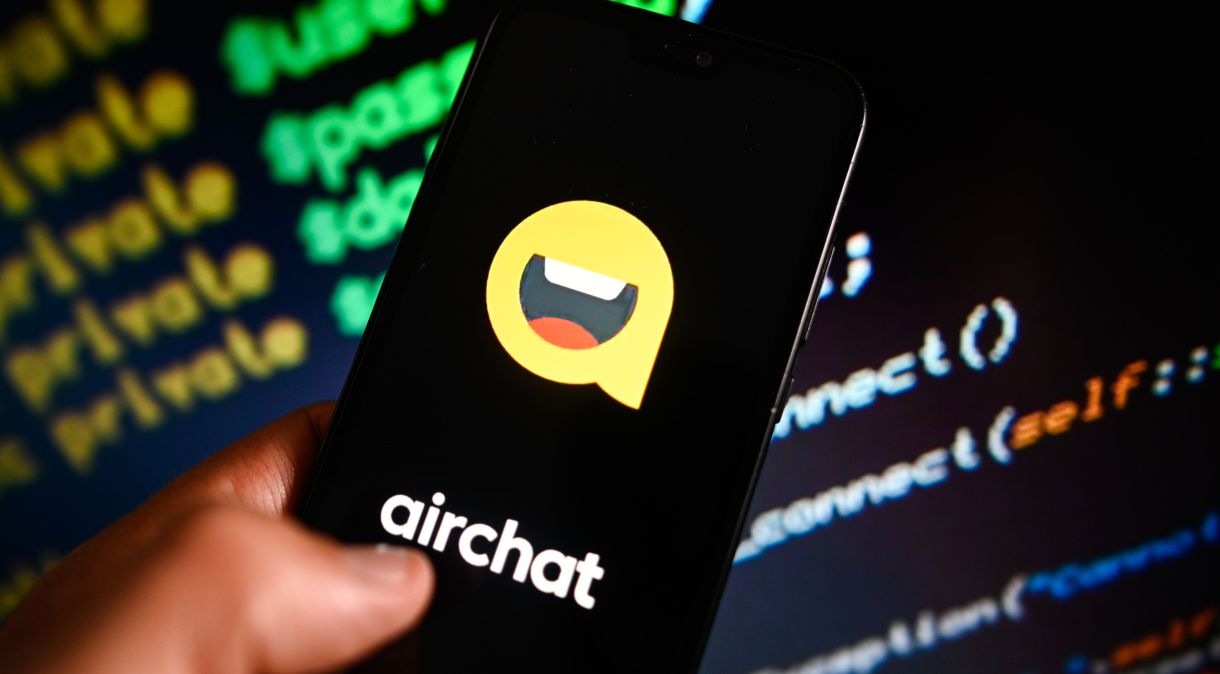 Logotipo da rede social de áudio Airchat
