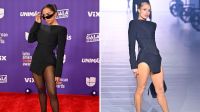 Anitta usa vestido desfilado por Paris Hilton na Semana de Moda de Paris