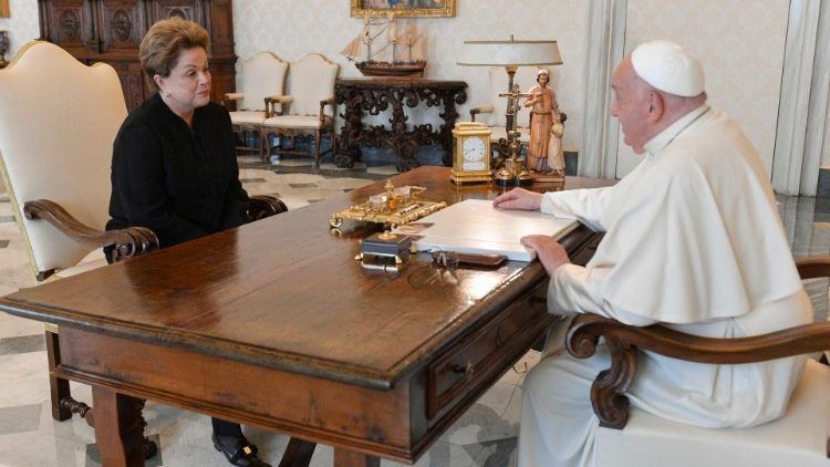 Papa e Dilma Rousseff no Vaticano
