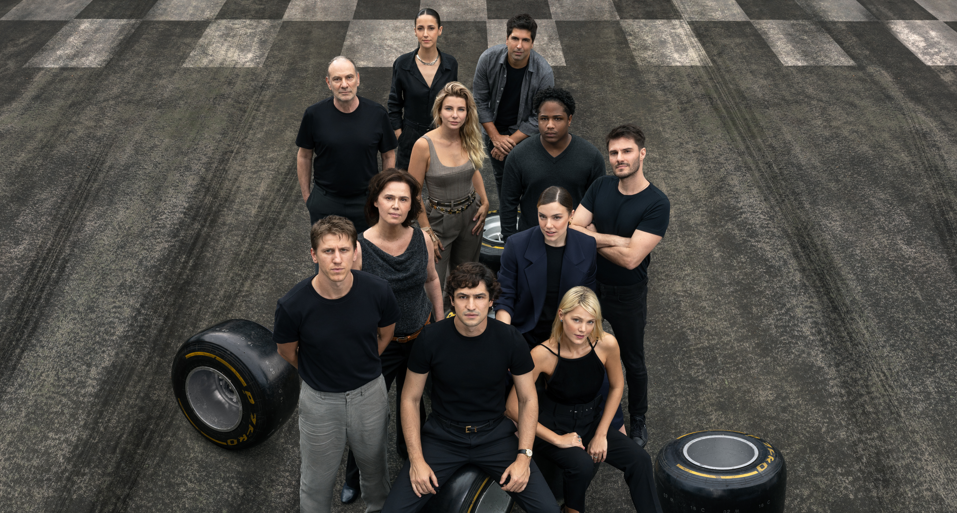 Parte do elenco de "Senna"