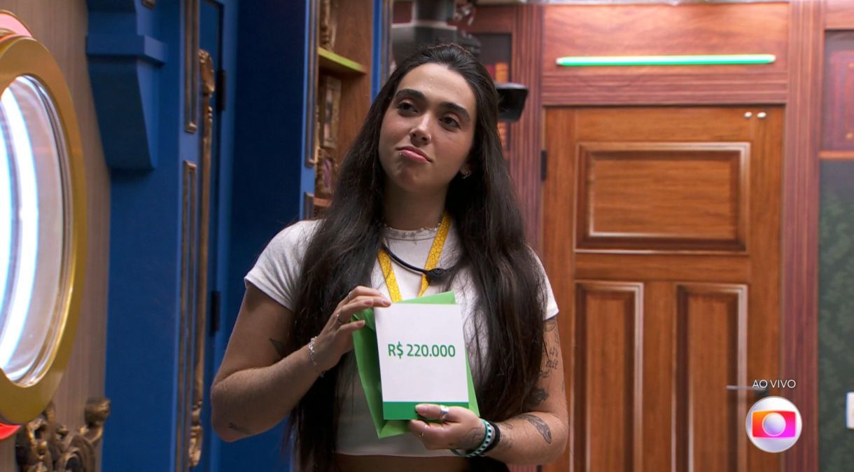 Giovanna garantiu o aumento no valor do prêmio final do BBB24 em R$ 220 mil