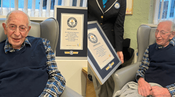 John Tinniswood recebeu o certificado da Guinness World Records após o falecimento do antigo detentor do recorde, Juan Vincente