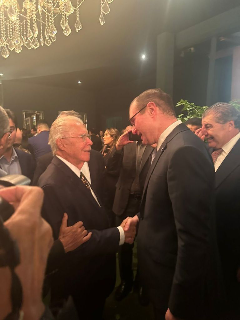 Foto 1: Sarney e Cristiano Zanin (crédito: Tainá Falcão)