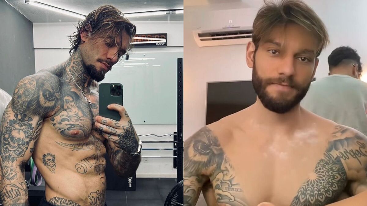 Lucas Lucco mostrou antes e depois de esconder tatuagens para filme