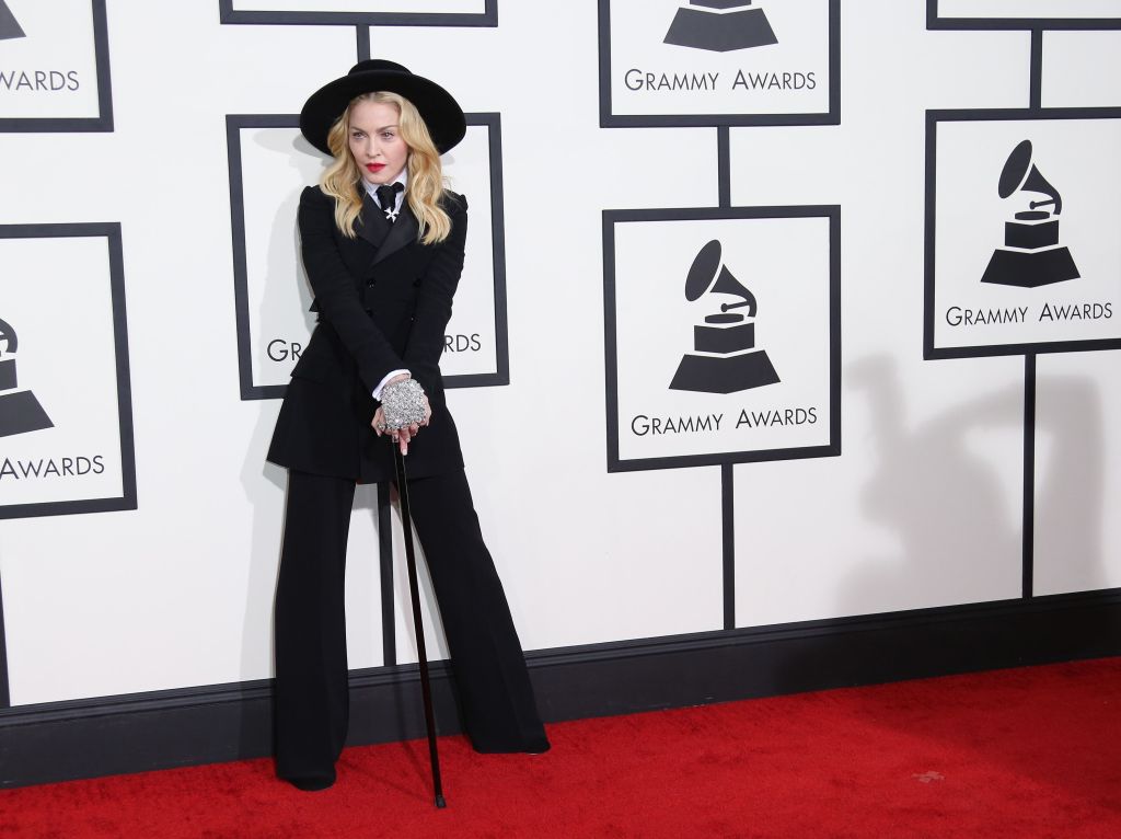 Madonna no tapete vermelho do Grammy 2014