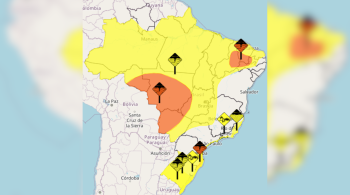 Segundo o órgão, 24 estados e o Distrito Federal deverão ter tempestades até a manhã de sábado (13)