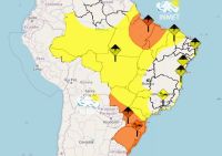 Sul do Brasil tem alerta para chuvas volumosas e ventos intensos até terça-feira