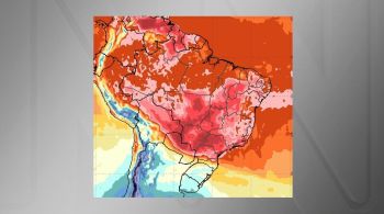 Alta pressão impede a formação de nuvens de chuva e mantém calor no Centro-Oeste e Sudeste, enquanto uma frente fria provoca temporais no Sul do país