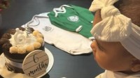 Neymar publica foto da comemoração de "mêsversário" da filha com tema curioso