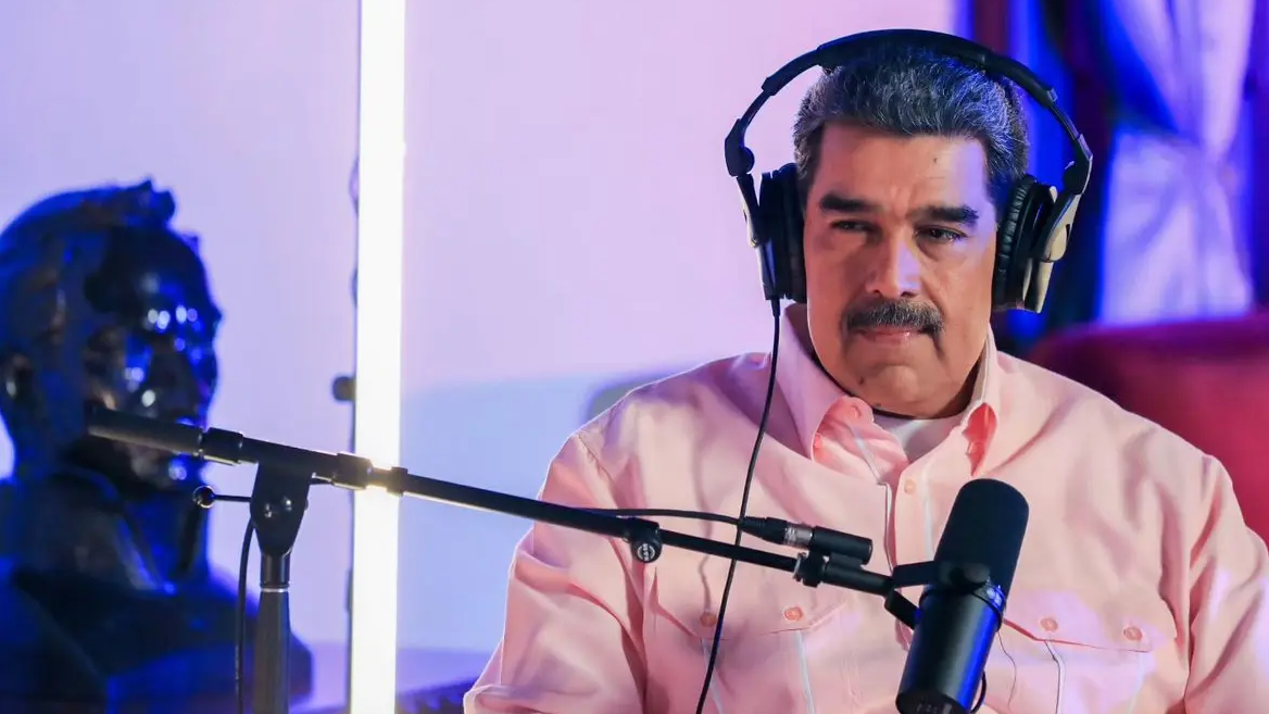 O presidente da Venezuela, Nicolás Maduro, em seu programa "Maduro Podcast"