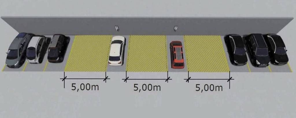 Modelo de estacionamento com recarga de elétricos proposto pelo Corpo de Bombeiros de São Paulo