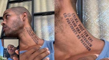 A "tattoo" é uma brincadeira em resposta a Marlon Wayans, ator de "As Branquelas" que entrou na onda recente de homenagens aos fãs brasileiros, junto com ator de "Todo Mundo Odeia o Chris"