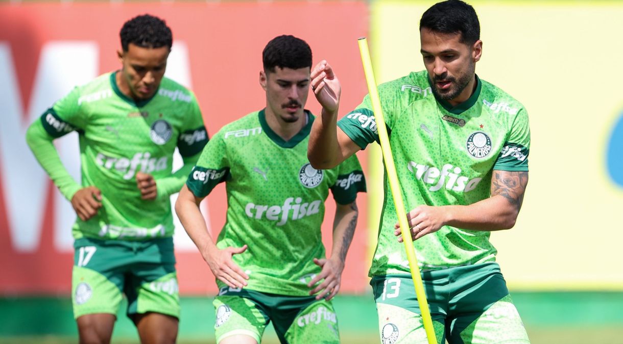 Treino do Palmeiras antes de partida contra o San Lorenzo