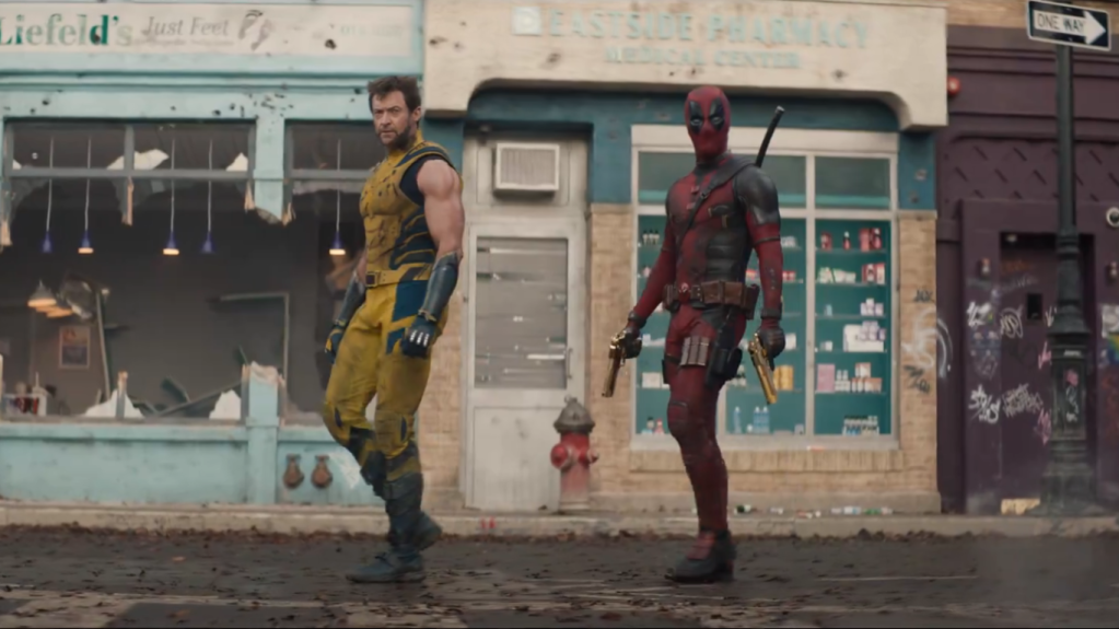 Ryan Reynolds e Hugh Jackman no novo filme "Deadpool e Wolverine"