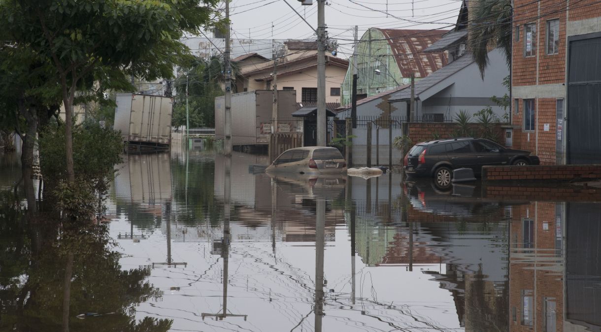 Enchente no município de Canoas, que contabiliza o maior número de mortes na crise que o Rio Grande do Sul enfrenta neste mês