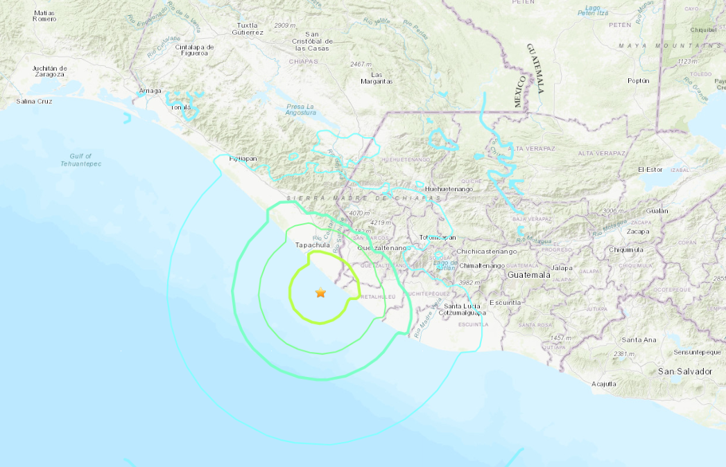 Forte terremoto atinge região perto da fronteira entre México e Guatemala