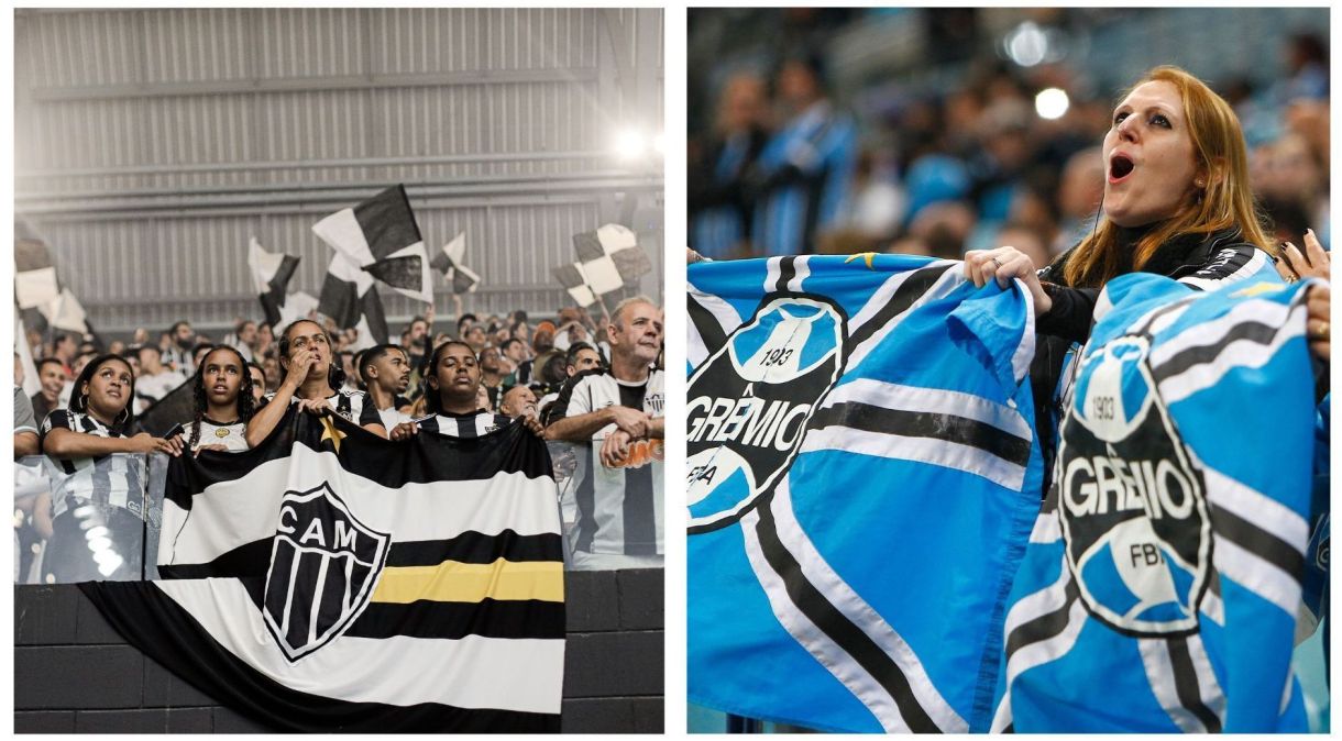 Porcentagem de torcedores de Atlético-MG e Grêmio que assistem a futebol feminino não chegou a 10%% cada