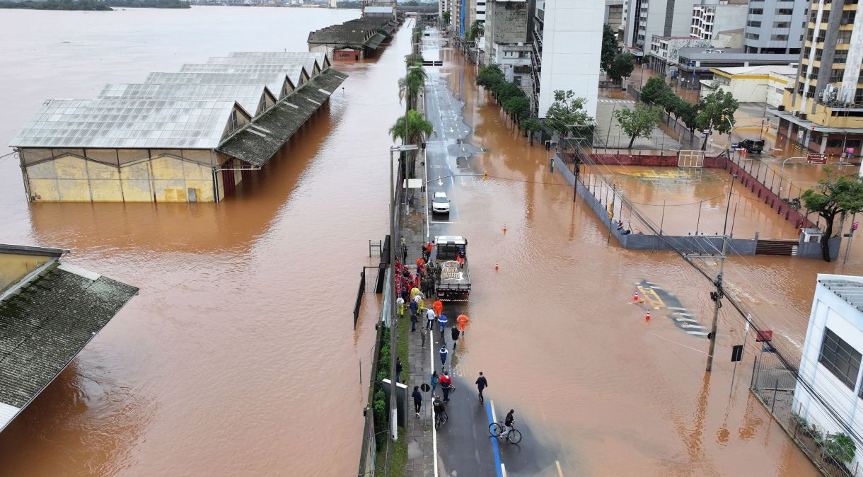 Alagamento em Porto Alegre, no Rio Grande do Sul