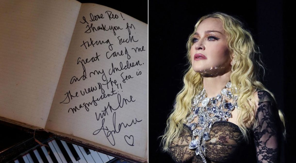 Madonna assinou o Livro de Ouro do Copacabana Palace