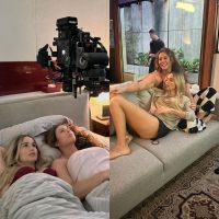 Após beijo, Paolla Oliveira mostra bastidores de "Justiça 2" com Nanda Costa