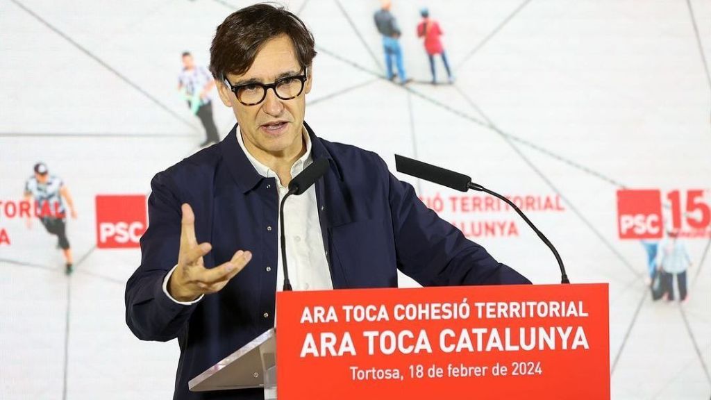 Salvador Illa, candidato do Partido Socialista da Catalunha (PSC)
