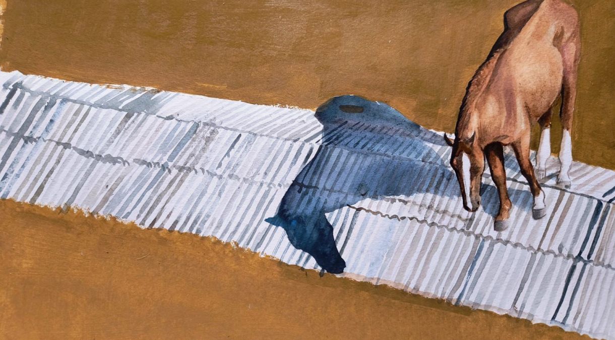 Quadro do cavalo Caramelo, de autoria do artista argentino José Acuña, foi leiloado por R$ 130 mil para ajudar vítimas das chuvas no RS