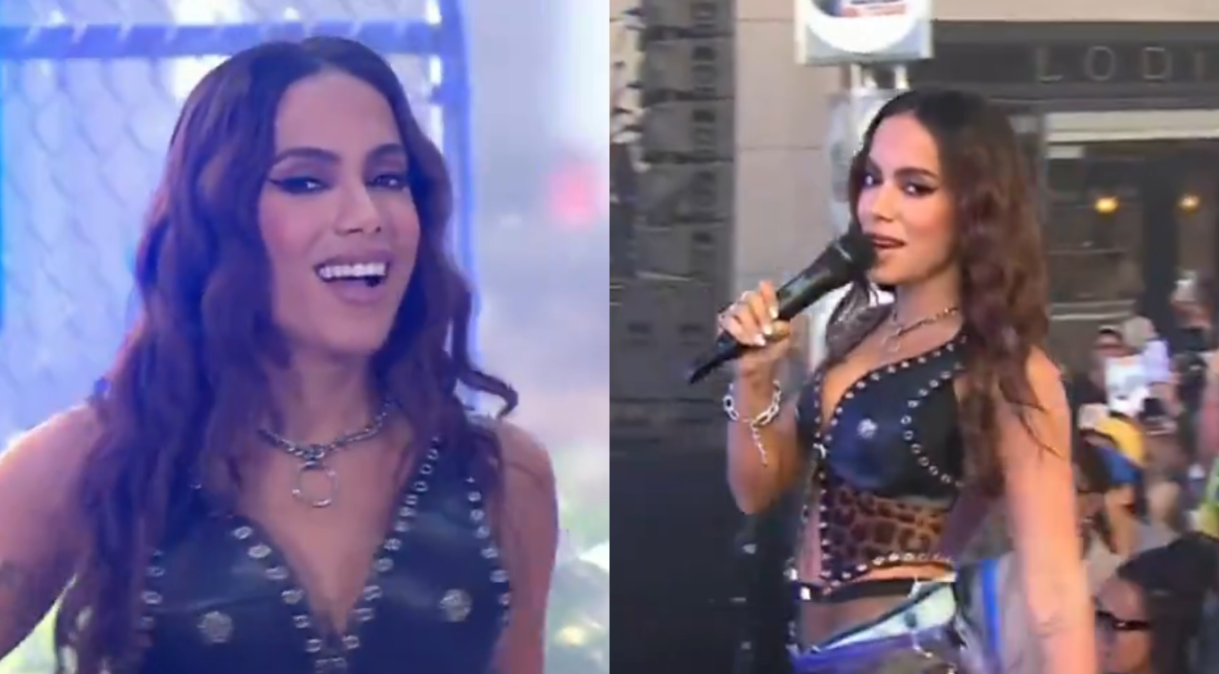 Anitta durante apresentação em Nova York, nesta sexta-feira (31)