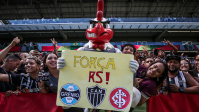 Atlético-MG arrecada mais de 10 toneladas em doações para o RS em treino na Arena MRV