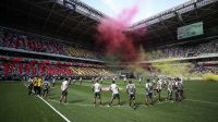 Em manhã de solidariedade, Atlético-MG faz primeiro treino aberto da Arena MRV