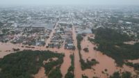 Imagens de drone mostram dimensão da enchente em Venâncio Aires, no Rio Grande do Sul