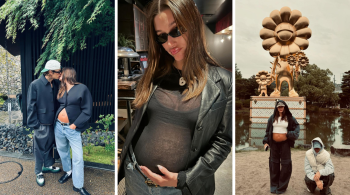 No começo do mês, o casal publicou um ensaio fotográfico que revelava a gravidez da modelo