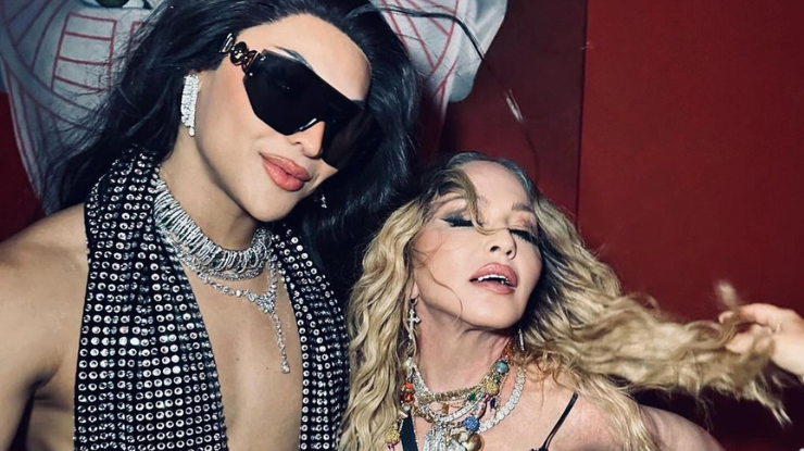 Madonna e Pabllo Vittar durante passagem da rainha do pop pelo Brasil