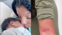 Halle Bailey faz tatuagem em homenagem ao seu filho e celebra 1º Dia das Mães