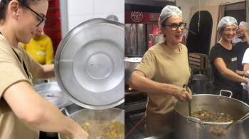 Em suas redes sociais, a chef compartilhou que foram realizadas 3.400 marmitas no almoço desta quarta (22)