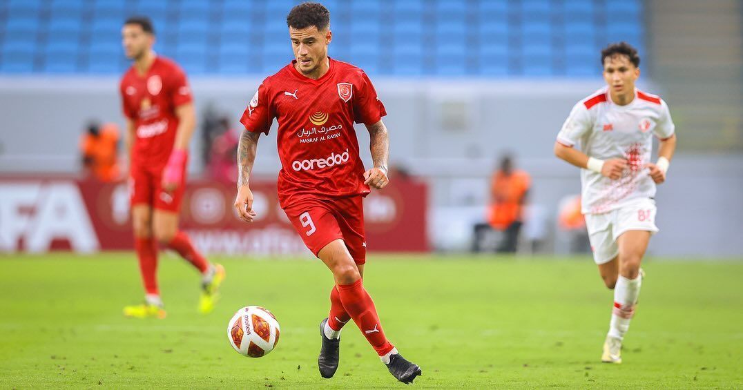 Philippe Coutinho em campo pelo Al-Duhail, do Catar