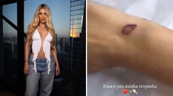 Nas redes sociais, a influenciadora também compartilhou outros desenhos nas mãos e braços