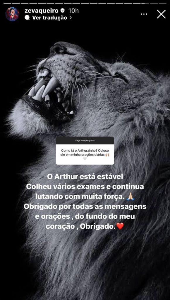 Print do story do cantor Zé Vaqueiro respondendo seguidores