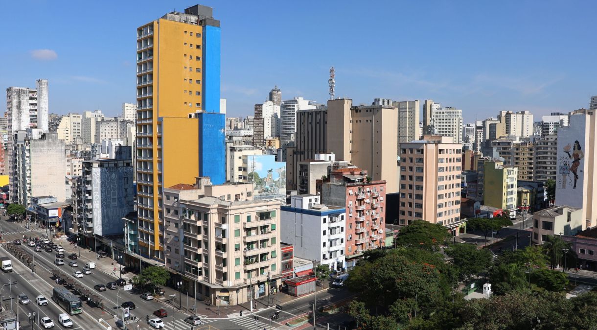 Vista da avenida Rio Branco, na região central da capital paulista
