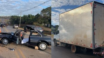 Automóvel bateu na traseira de um caminhão na região administrativa de Água Quente; feridos estão em estado grave