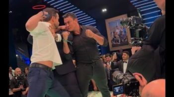 Empresário provocou o boxeador durante o leilão do Instituto Neymar, nesta segunda-feira (3)