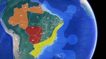 CNN Brasil adota a partir de hoje em seus mapas sobre o território brasileiro a representação da área marítima de 5,7 milhões de quilômetros quadrados