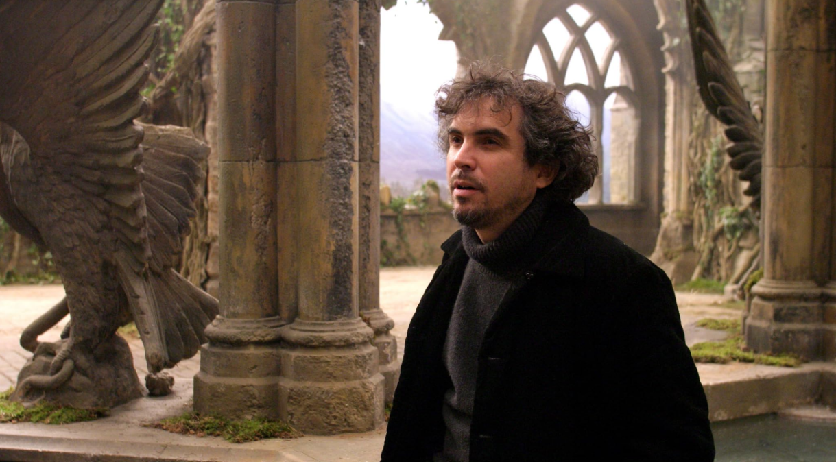 Diretor Alfonso Cuarón no set de filmagens de "Harry Potter e o Prisioneiro de Azkaban", de 2004