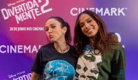 "Divertida Mente 2": Anitta vai ao cinema com Tata Werneck e elogia filme