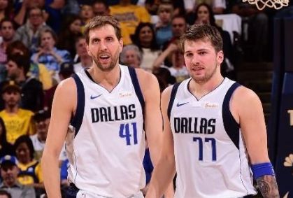 Dirk Nowitzki e Luka Doncic jogaram juntos por uma temporada 