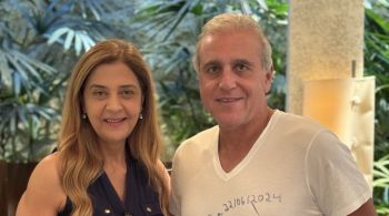 André Cury publicou foto ao lado de Leila Pereira, presidente do Palmeiras 